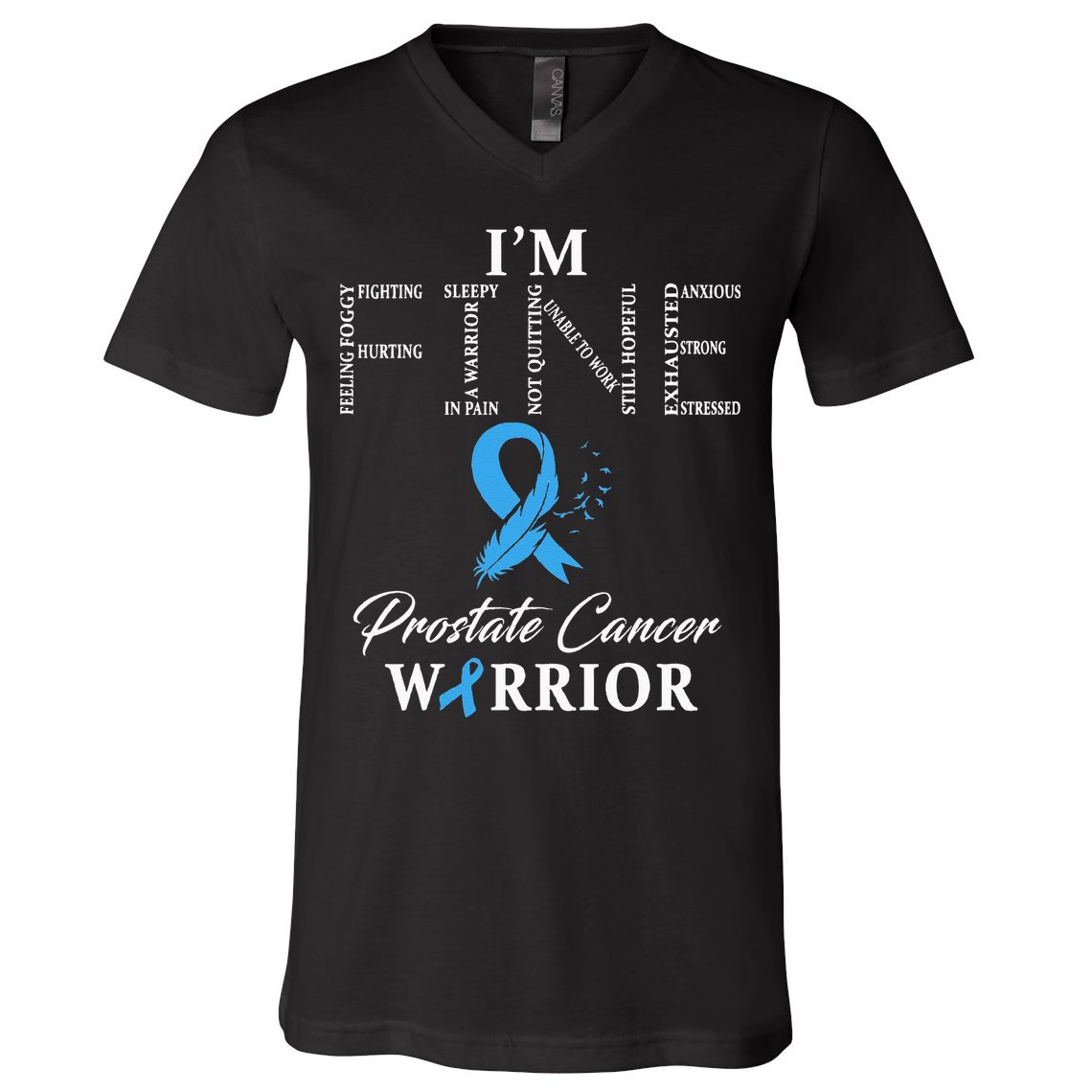 Prostate Cancer Warrior Im Fine V-Neck T-Shirt