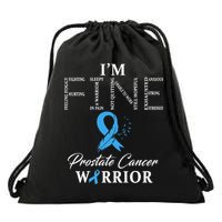 Prostate Cancer Warrior Im Fine Drawstring Bag