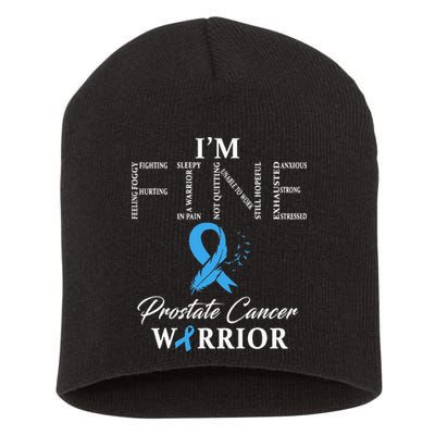 Prostate Cancer Warrior Im Fine Short Acrylic Beanie