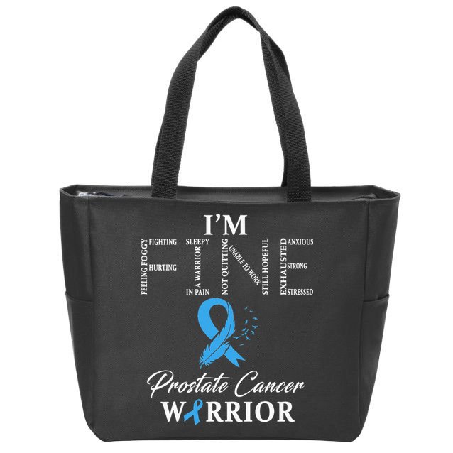 Prostate Cancer Warrior Im Fine Zip Tote Bag