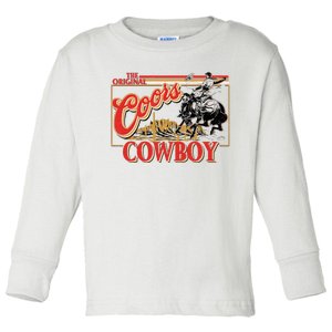 Punchy Cowboy Western Country Cattle Cowboy Cowgirl Rodeo Toddler Long Sleeve Shirt