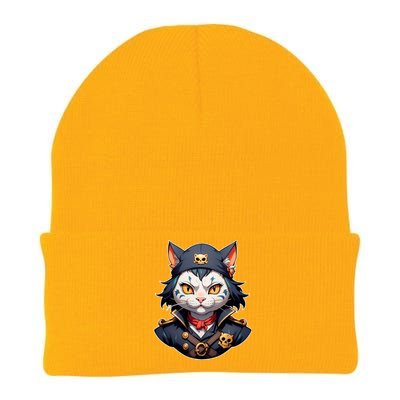 Pirate Cat With Bandana Knit Cap Winter Beanie