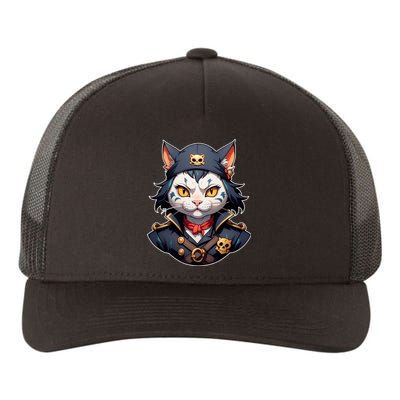 Pirate Cat With Bandana Yupoong Adult 5-Panel Trucker Hat