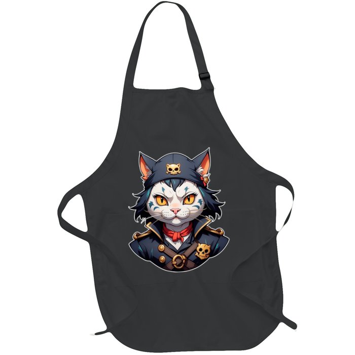 Pirate Cat With Bandana Apron