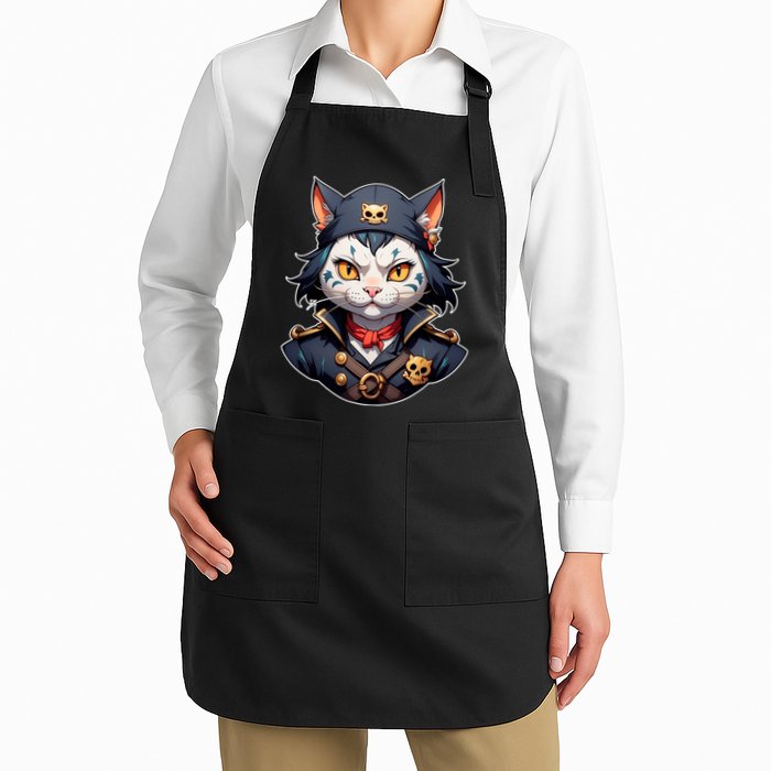 Pirate Cat With Bandana Apron