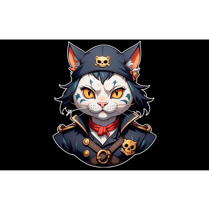 Pirate Cat With Bandana Bumper Sticker