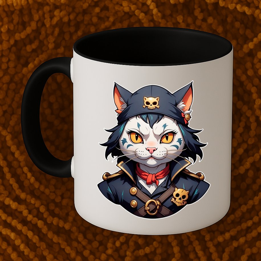 Pirate Cat With Bandana Mug