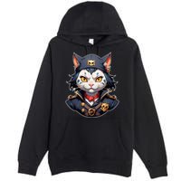 Pirate Cat With Bandana Premium Pullover Hoodie