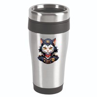 Pirate Cat With Bandana 16oz Travel Tumbler