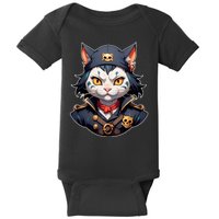 Pirate Cat With Bandana Baby Bodysuit