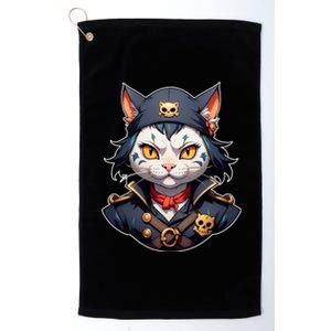 Pirate Cat With Bandana Platinum Collection Golf Towel