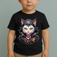 Pirate Cat With Bandana Toddler T-Shirt