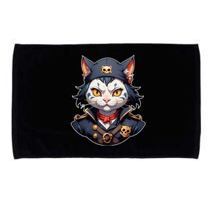 Pirate Cat With Bandana Microfiber Hand Towel