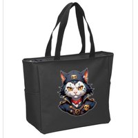 Pirate Cat With Bandana Zip Tote Bag