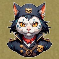 Pirate Cat With Bandana Garment-Dyed Women's Muscle Tee