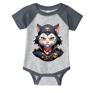 Pirate Cat With Bandana Infant Baby Jersey Bodysuit