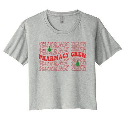 Pharmacy Crew Xmas Pharm Tech Pharmacist Christmas Meaningful Gift Women's Crop Top Tee