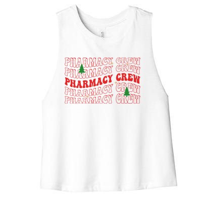 Pharmacy Crew Xmas Pharm Tech Pharmacist Christmas Meaningful Gift Women's Racerback Cropped Tank