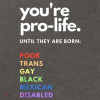Pro Choice You're ProLife Until They Are Born Cotton Canvas Backpack