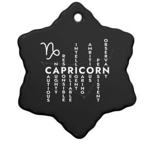 Proud Capricorn Zodiac Characteristics Gifts Ceramic Star Ornament