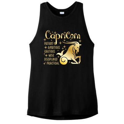 Personality Capricorn Zodiac Gift Ladies PosiCharge Tri-Blend Wicking Tank