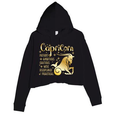 Personality Capricorn Zodiac Gift Crop Fleece Hoodie