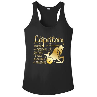 Personality Capricorn Zodiac Gift Ladies PosiCharge Competitor Racerback Tank