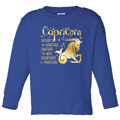 Personality Capricorn Zodiac Gift Toddler Long Sleeve Shirt