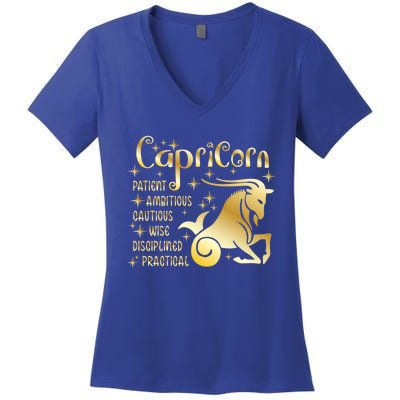 Personality Capricorn Zodiac Gift Women's V-Neck T-Shirt