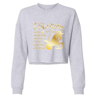 Personality Capricorn Zodiac Gift Cropped Pullover Crew