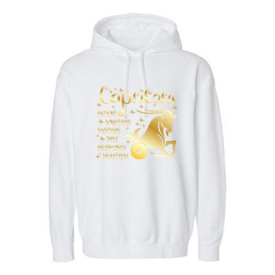 Personality Capricorn Zodiac Gift Garment-Dyed Fleece Hoodie