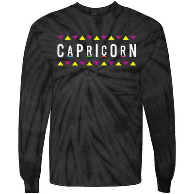 Proud Capricorn Zodiac Characteristics Gifts Astrology Sign Tie-Dye Long Sleeve Shirt