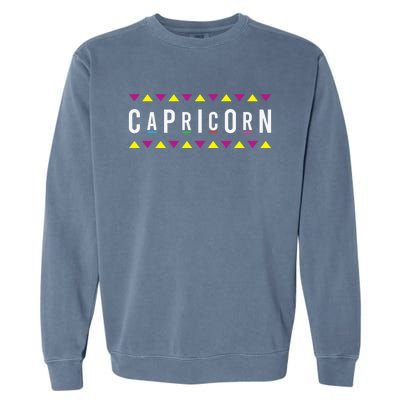 Proud Capricorn Zodiac Characteristics Gifts Astrology Sign Garment-Dyed Sweatshirt