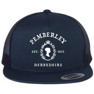 Pemberley Derbyshire 1813 Pride And Prejudice Jane Austen Cute Gift Flat Bill Trucker Hat