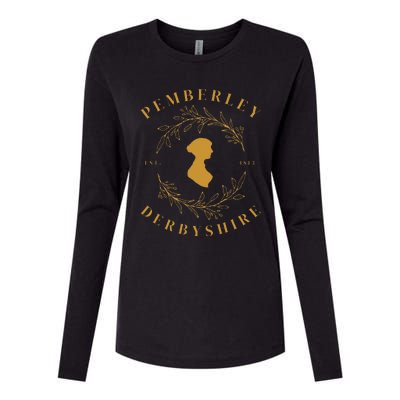 Pemberley Derbyshire 1813 Pride And Prejudice Jane Austen Womens Cotton Relaxed Long Sleeve T-Shirt