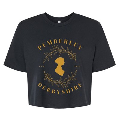 Pemberley Derbyshire 1813 Pride And Prejudice Jane Austen Bella+Canvas Jersey Crop Tee