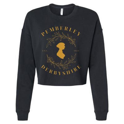 Pemberley Derbyshire 1813 Pride And Prejudice Jane Austen Cropped Pullover Crew