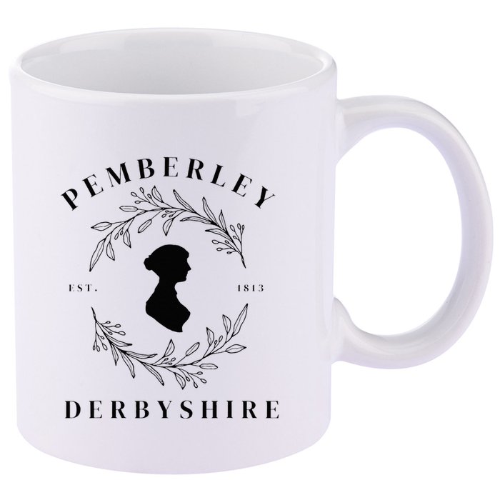 Pemberley Derbyshire 1813 Pride and Prejudice Jane Austen 11oz C Handle Ceramic Mug