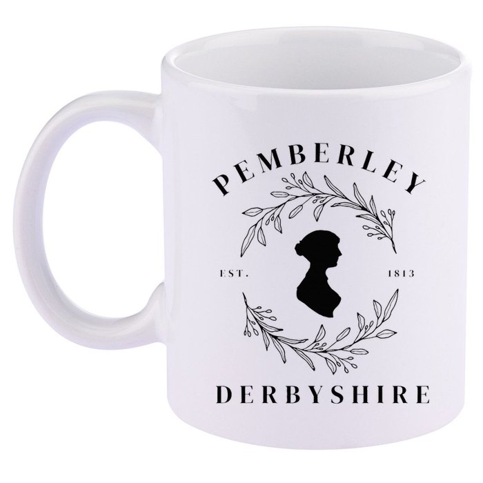 Pemberley Derbyshire 1813 Pride and Prejudice Jane Austen 11oz C Handle Ceramic Mug