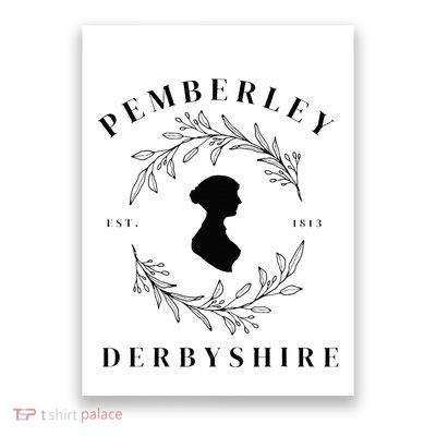 Pemberley Derbyshire 1813 Pride and Prejudice Jane Austen Poster