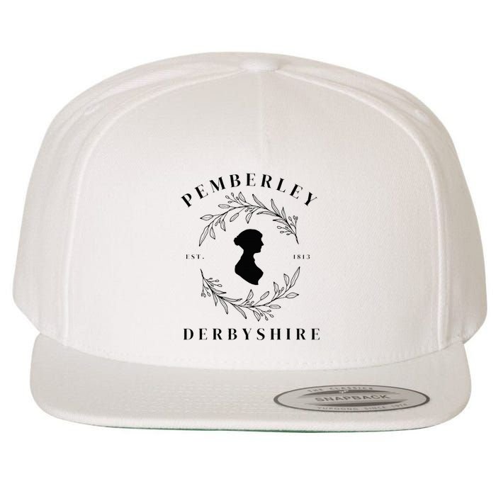 Pemberley Derbyshire 1813 Pride and Prejudice Jane Austen Wool Snapback Cap