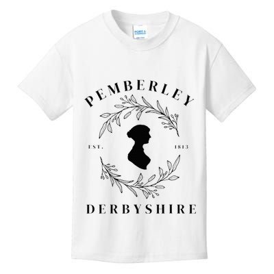 Pemberley Derbyshire 1813 Pride and Prejudice Jane Austen Kids T-Shirt