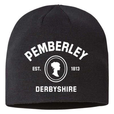 Pemberley Derbyshire 1813 Gift Pride And Prejudice Jane Austen Gift Sustainable Beanie