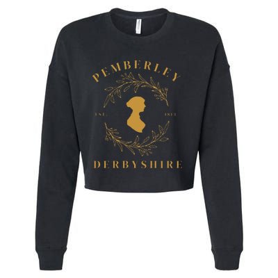 Pemberley Derbyshire 1813 Pride and Prejudice Jane Austen Cropped Pullover Crew