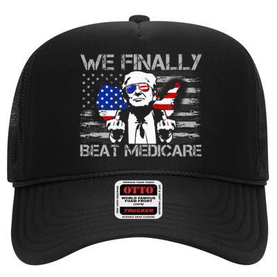 Presidential Debates 2024 We Finally Beat Medicare High Crown Mesh Back Trucker Hat