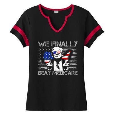 Presidential Debates 2024 We Finally Beat Medicare Ladies Halftime Notch Neck Tee