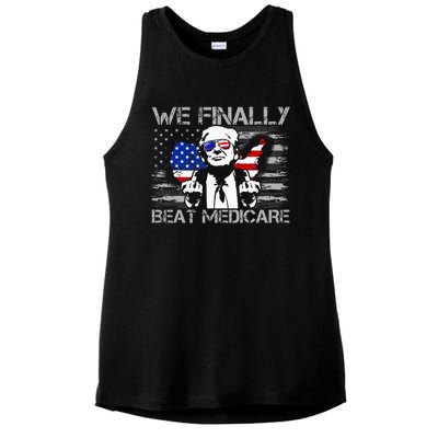 Presidential Debates 2024 We Finally Beat Medicare Ladies PosiCharge Tri-Blend Wicking Tank