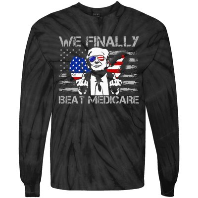 Presidential Debates 2024 We Finally Beat Medicare Tie-Dye Long Sleeve Shirt