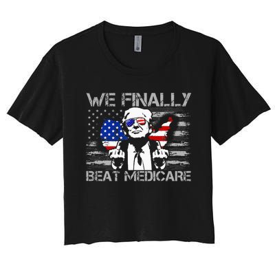 Presidential Debates 2024 We Finally Beat Medicare Women's Crop Top Tee