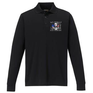 Presidential Debates 2024 We Finally Beat Medicare Performance Long Sleeve Polo